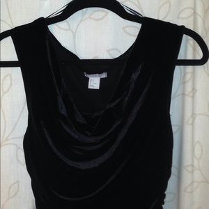 H&M Black velvet body con dress